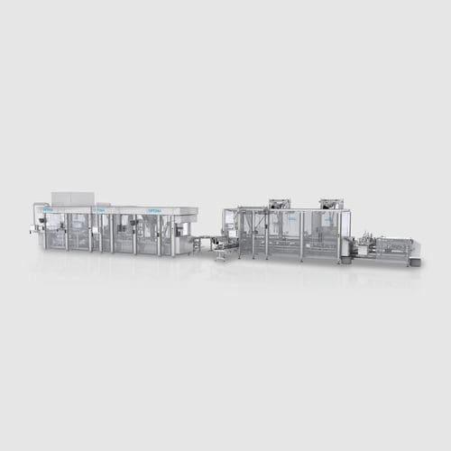 Línea de embalaje para productos cosméticos - OPTIMA packaging group GmbH - robotizada