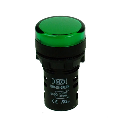 Indicador luminoso permanente - LMB-12-GREEN  - IMO Precision Controls Limited - LED / de incandescencia / IEC