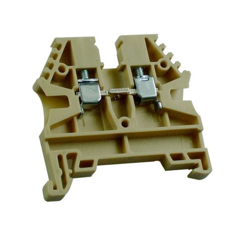 Bloque de conexión con tornillo - ER2.5BEIGE - IMO Precision Controls Limited - en riel-DIN / beis / 2 polos