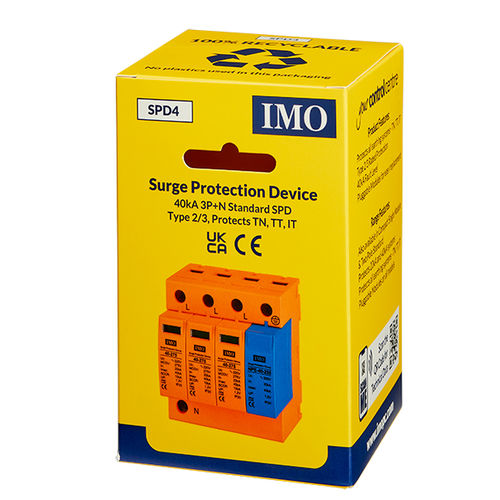 Caja de protector de sobretensión de tipo 2 - SPD4 - IMO Precision Controls Limited - de instalación eléctrica / para alimentación eléctrica / contra sobretensión