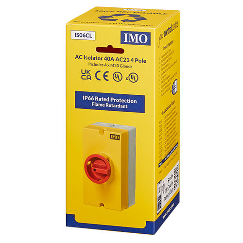 Seccionador manual - IS06CL - IMO Precision Controls Limited - de baja tensión / 4 polos / AC