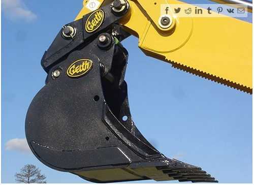 Cuchara de nivelación - H02 series - Geith International Ltd. - para excavadora / 4 dientes / soldada