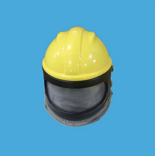 Casco para tareas de arenado - Shandong Kaitai Shot Blasting Machinery Share Co., - amarillo / con respirador