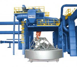 Granalladora con mesa giratoria - TT-line - Shandong Kaitai Shot Blasting Machinery Share Co., - para vagones / para productos a granel