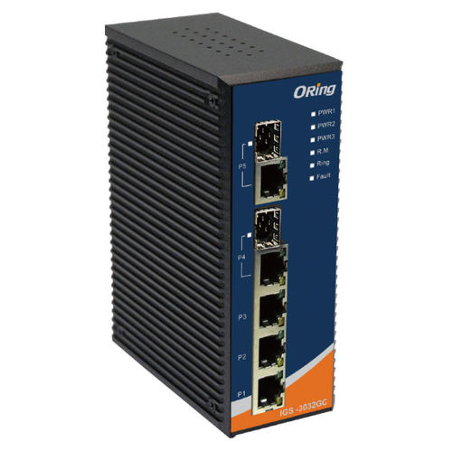 Conmutador Ethernet administrable - IGS-3032GC - Oring Industrial Networking Corp. - 5 puertos / 10/100BaseT(X) / de nivel 2
