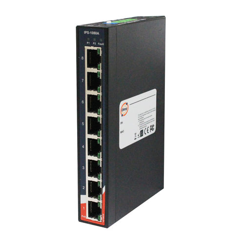 Conmutador Ethernet no administrable - IPS-1080A - Oring Industrial Networking Corp. - 8 puertos / 10/100BaseT(X) / en riel DIN