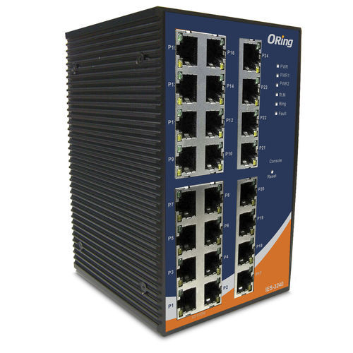 Conmutador Ethernet administrable - IES-3240 - Oring Industrial Networking Corp. - 10/100BaseT(X) / 24 puertos / de nivel 2