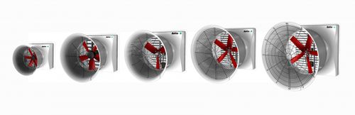 Ventilador de pared - Multifan - Vostermans Ventilation - axial / de circulación de aire / de fibra de vidrio