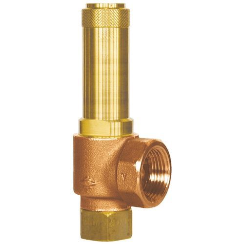 Válvula de seguridad para gas - 06603 - HEROSE - de bronce / roscado / en ángulo recto