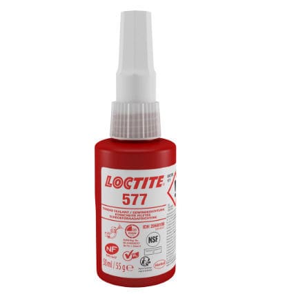 Masilla dimetacrilato - LOCTITE 577  - Henkel LOCTITE - monocomponente / para roscado de tubos / para fontanería