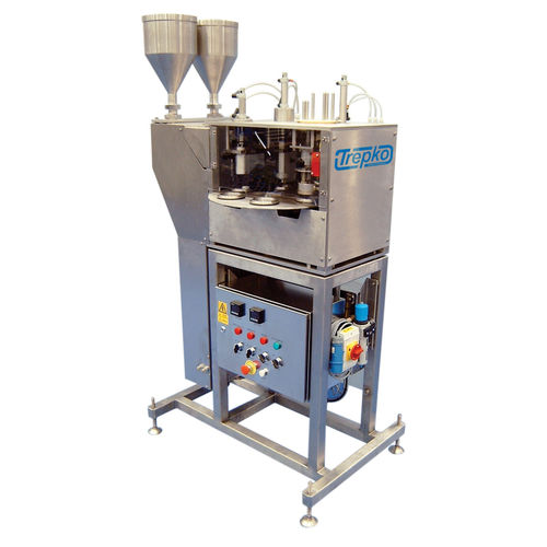 Llenadora-operculadora semiautomática - 20 series - Trepko A/S - para envases preformados / de líquidos