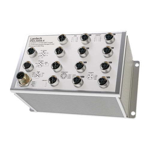 Conmutador Ethernet administrable - IPES-5408S series - Lantech Communications Europe GmbH - 12 puertos / gigabit / en riel DIN