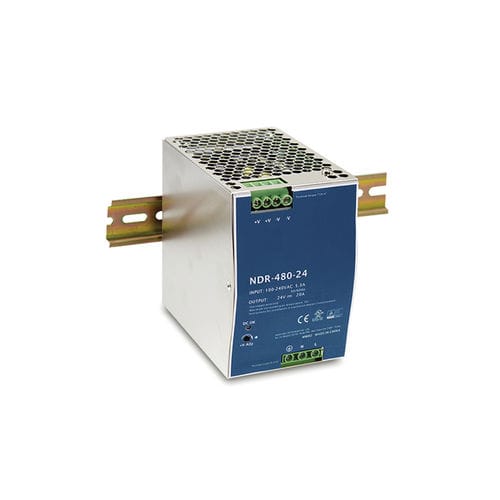 Alimentación eléctrica en riel DIN - NDR-480 series - Lantech Communications Europe GmbH - AC/DC / con protección contra sobrecargas / con protección contra cortocircuitos