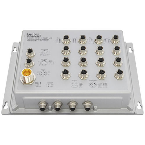 Conmutador Ethernet administrable - IPES-5416T-16 series  - Lantech Communications Europe GmbH - 20 puertos / en riel DIN / de pared