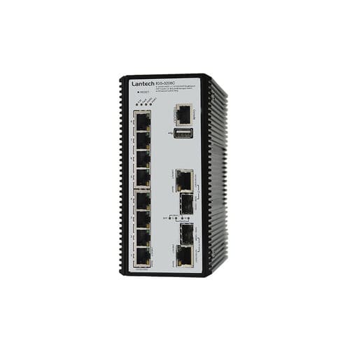 Conmutador Ethernet administrable - IGS-3208C series - Lantech Communications Europe GmbH - 10 puertos / gigabit / en riel DIN