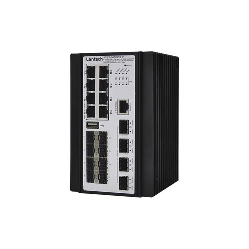 Conmutador Ethernet administrable - IPGS-6488XSFP series - Lantech Communications Europe GmbH - 20 puertos / gigabit / en riel DIN