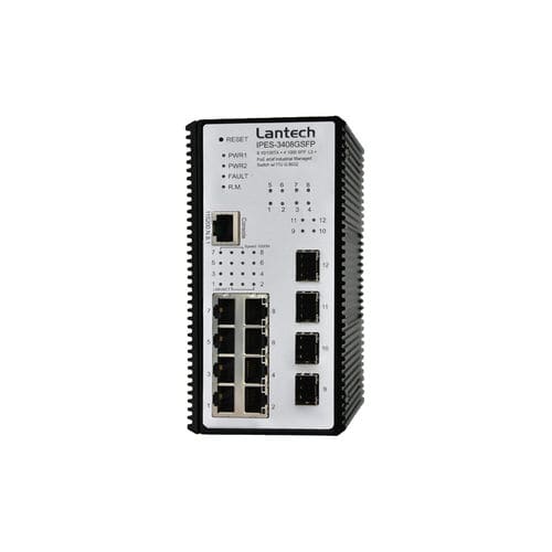 Conmutador Ethernet administrable - IPES-3408GSFP series - Lantech Communications Europe GmbH - 12 puertos / gigabit / de nivel 2
