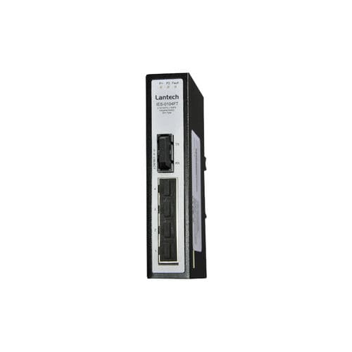 Conmutador Ethernet no administrable - IES-0104FT series - Lantech Communications Europe GmbH - 5 puertos / en riel DIN / de pared