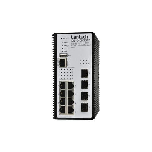 Conmutador Ethernet administrable - IGS-5408GSFP series - Lantech Communications Europe GmbH - 12 puertos / Gigabit Ethernet / de nivel 2