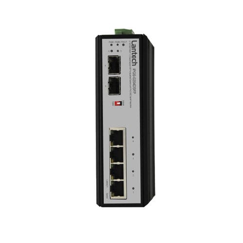 Conmutador Ethernet no administrable - IPGS-0204DSFP series - Lantech Communications Europe GmbH - 6 puertos / en riel DIN / de pared