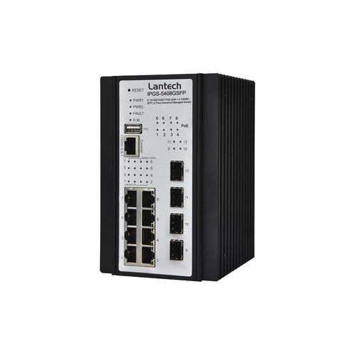 Conmutador Ethernet administrable - IPGS-5408GSFP series - Lantech Communications Europe GmbH - 12 puertos / gigabit / de nivel 2