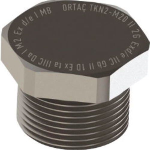 Tapón hexagonal - TKXX/M12 - ORTAC - macho / de NBR / de latón niquelado