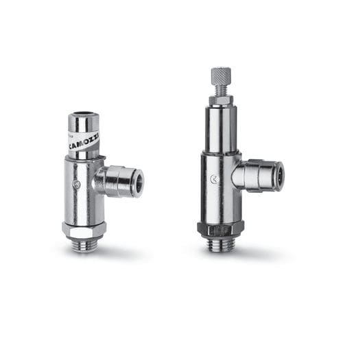 Válvula de control de caudal - GSCU, GMCU, GSVU, GMVU, GSCO, GMCO series - CAMOZZI AUTOMATION - de aguja / manual / para aire