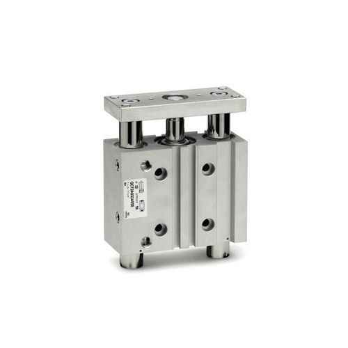 Cilindro con guiados integrados - QCT, QCB series - CAMOZZI AUTOMATION - neumático / de pistón magnético / de doble efecto