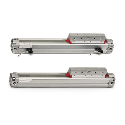 Cilindro sin varilla - 50 series - CAMOZZI AUTOMATION - neumático / de doble efecto / con amortiguación ajustable