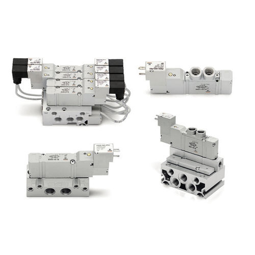 Distribuidor neumático de cajón - E series - CAMOZZI AUTOMATION - accionado neumáticamente / con control eléctrico / de 5/2 vías