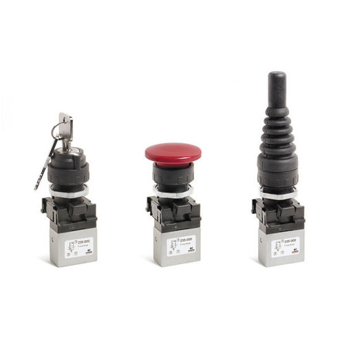 Distribuidor neumático de clapeta - 2 series - CAMOZZI AUTOMATION - con accionamiento manual / de 3/2 vías / de 5/2 vías