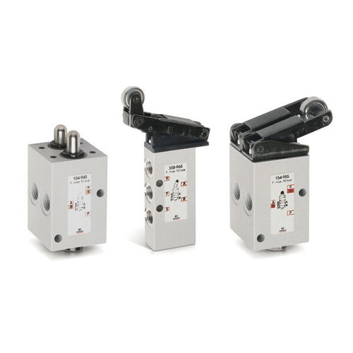 Distribuidor neumático de cajón - 1, 3 series - CAMOZZI AUTOMATION - de clapeta / con control mecánico / de 3/2 vías