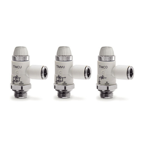 Válvula de control de caudal - TMCU, TMVU, TMCO series - CAMOZZI AUTOMATION - de aguja / manual / para aire