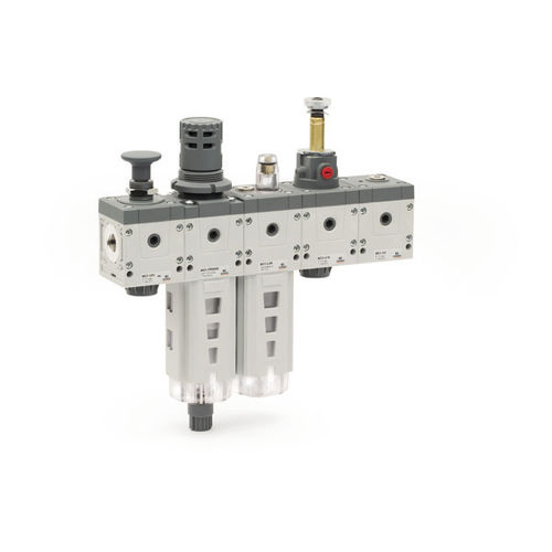 Filtro regulador lubricador de aire - MD series - CAMOZZI AUTOMATION - de cartucho / modular / compacto