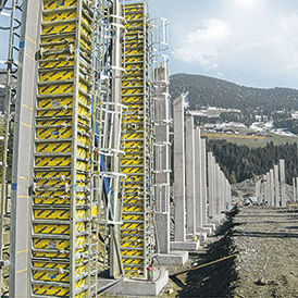 Escalera de acero galvanizado - XS - DOKA - de crinolina / para plataforma / multifunción