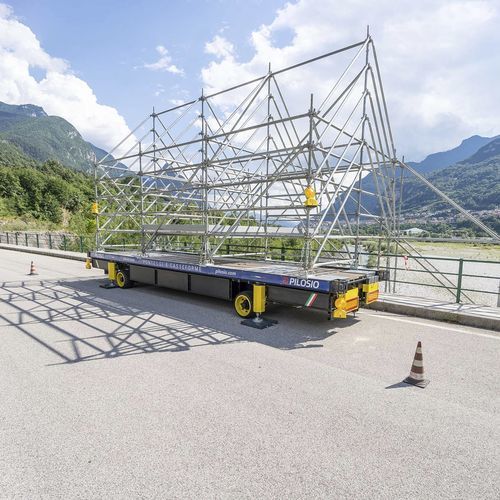 Remolque plataforma - DYNAMO Plus - PILOSIO - para obras / de 2 ejes / de acoplamiento