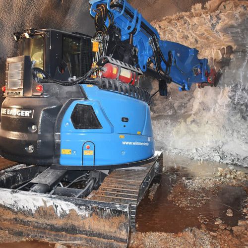 Excavadora intermedia - BLUE BADGER® - WIMMER Hartstahl GmbH & Co KG - con orugas / diésel / para obra de construcción