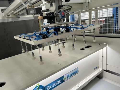 Máquina apiladora para alimentadores - Suteau-Anver - para ventosas / para transportador / para palés