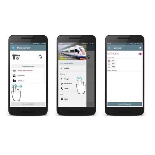 Software Androïd - RIFTEK EUROPE - de medición / de calibración / para aplicaciones ferroviarias