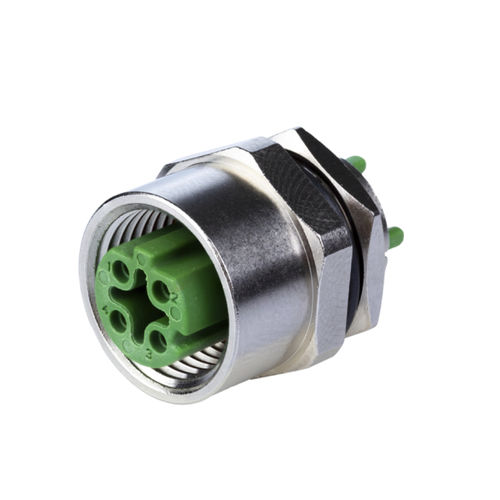 Conector de datos - MMT361A115 - METZ CONNECT - hembra / M12 con codificación D / 4 polos