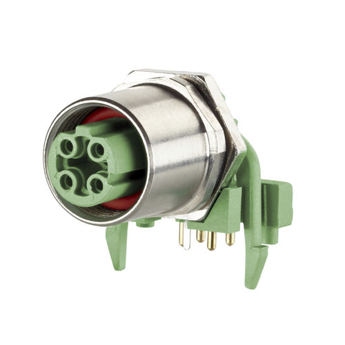 Conector de datos - MMT471A115 - METZ CONNECT - hembra / M12 con codificación D / 4 polos