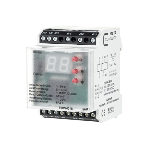 Relé de vigilancia de tensión - EUW-C18 230 V - METZ CONNECT - de corriente / AC / DC