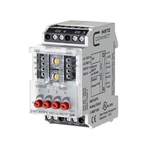 Módulo E/S analógico - BMT-AOP4 BACnet MS/TP - METZ CONNECT - BACnet / con 4 salidas analógicas