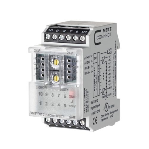 Módulo E/S digital - BMT-DI10 BACnet MS/TP - METZ CONNECT - BACnet / con 10 E / en riel DIN