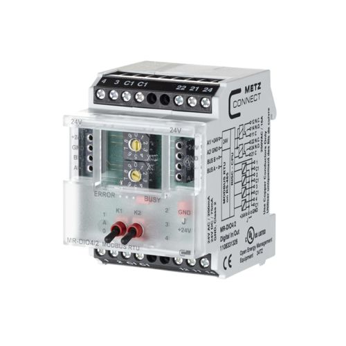 Módulo E/S digital - MR-DIO4/2 Modbus RTU - METZ CONNECT - Modbus / con salida de relé / 4 entradas digitales