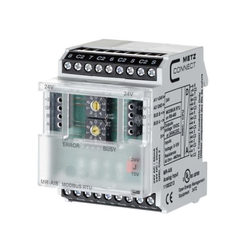 Módulo de E/S analógico - MR-AI8 Modbus RTU - METZ CONNECT - Modbus RTU / con 8 entradas analógicas / en riel DIN