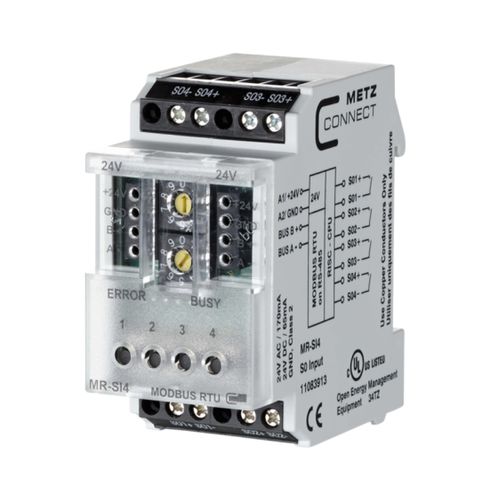 Módulo de E/S digital - MR-SI4 Modbus RTU - METZ CONNECT - Modbus RTU / con 4 entradas analógicas