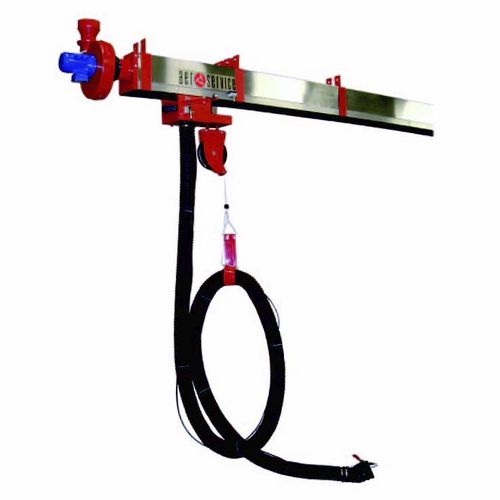 Extractor de gases de escape para coche - CA series - AERSERVICE EQUIPMENTS SRL - para taller / para garaje / en riel deslizante