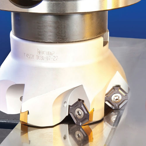 Fresa de dos cortes - IQ845 FSY D series - ISCAR Tools - de plaquita / de desbaste / de acabado
