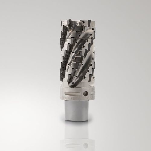 Fresa de dos cortes - Helical Turbo 18 series - SECO TOOLS - de plaquita / de ranurado / de perfilado